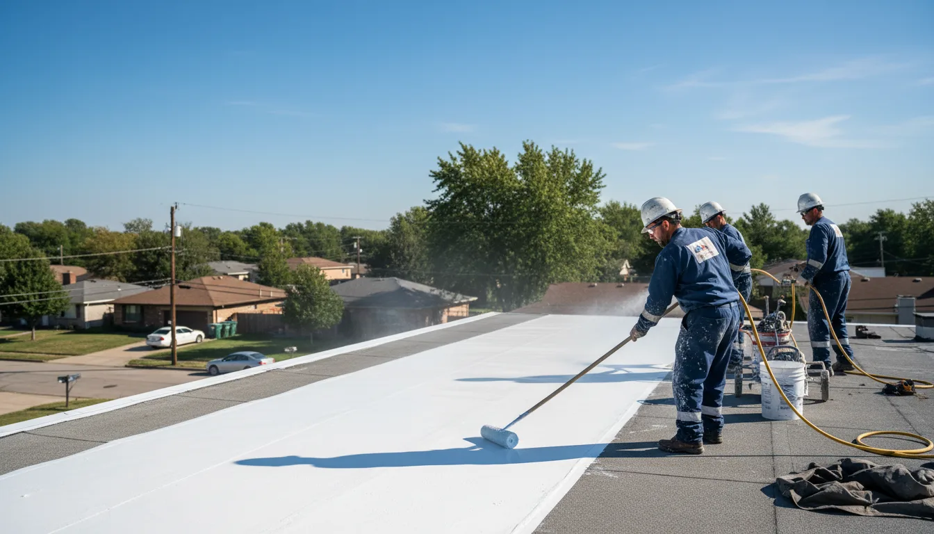 Commercial roof coating in Johnson, VT near me